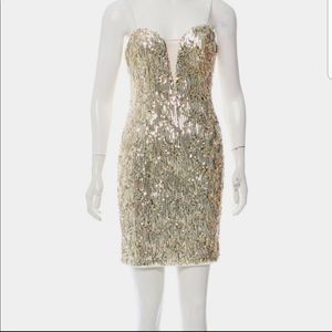 Aidan Mattox Sequined Cocktail Dress